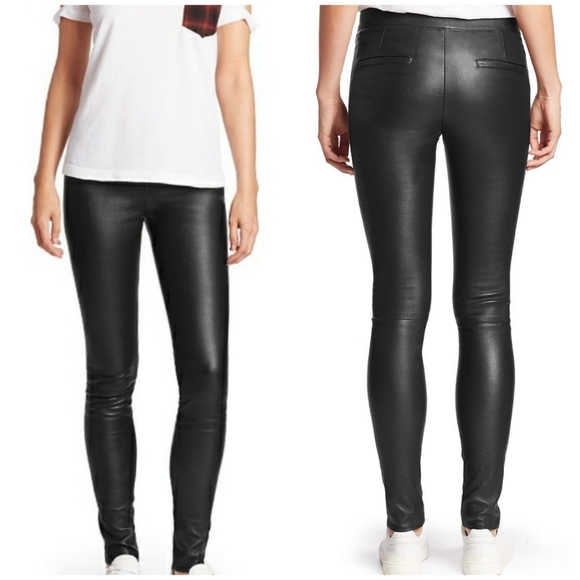 Helmut Lang Pants - HELMUT LANG | Lamb Leather SkinnyPants